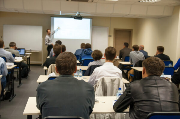 adults sitting in a classroom